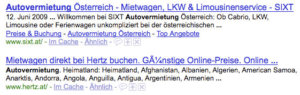 SERP Beispiel Title Tag